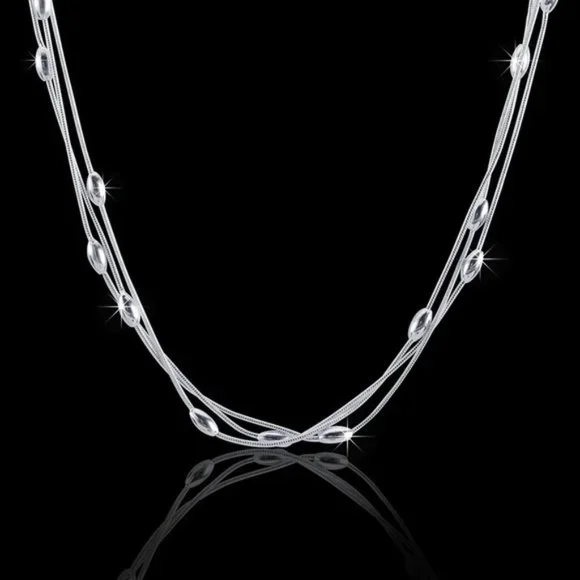 Silver Charms beads Necklace for women luxury fashion party - Picture 3 of 6